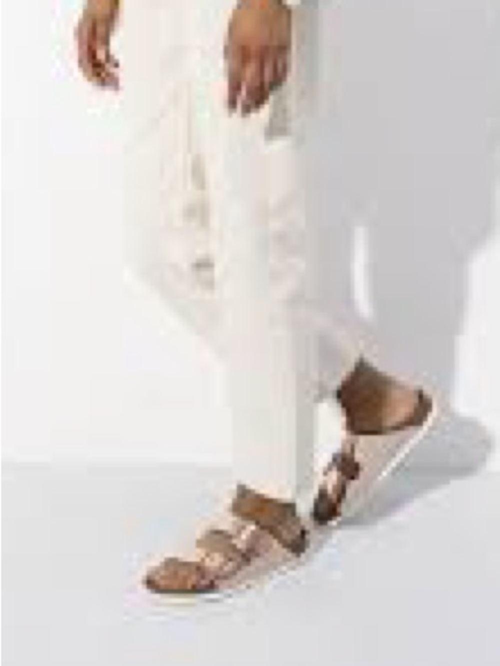 Birkenstock Arizona Strappy Fox Leather Sandals in Tan Gold size 8-8.5